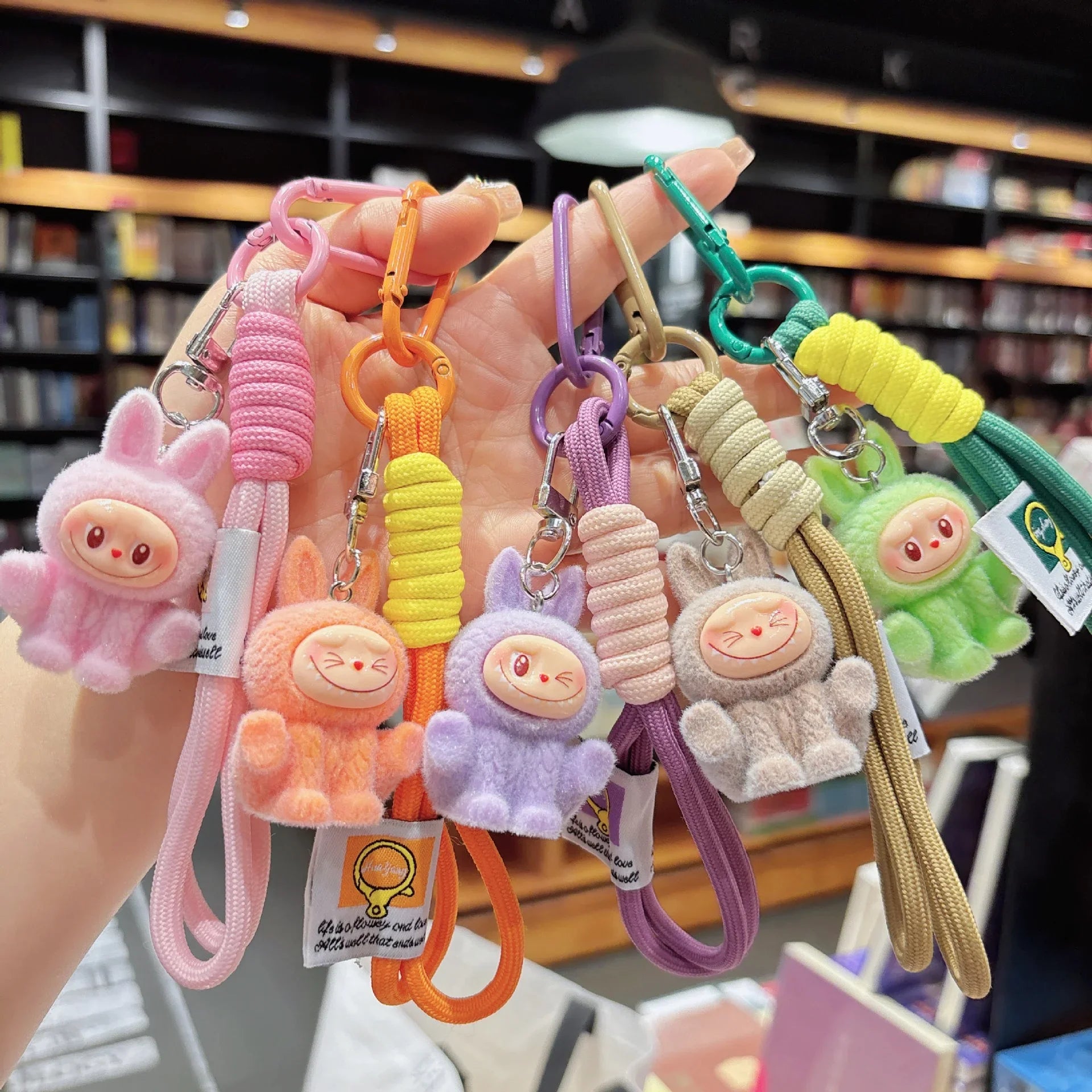 Labuboo Happy Squat Lanyard Keychain