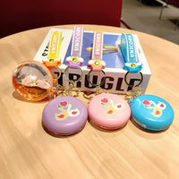 Swan Luxe Glitter Mirror Keychain