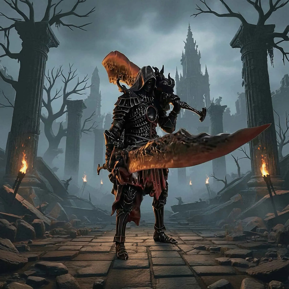 Dark Souls Slave Knight Gael Greatsword Figure (21 cm)