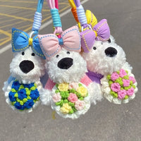 West Highland Floral Gift Plush Keychain