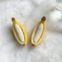 Peeled Banana Magnetic Snap Fidget Keychain