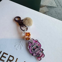 Labubu Glint Pom Pom Keychain