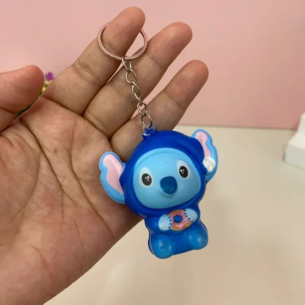 Stitch Eat Before Sleep Squishy Keychain
