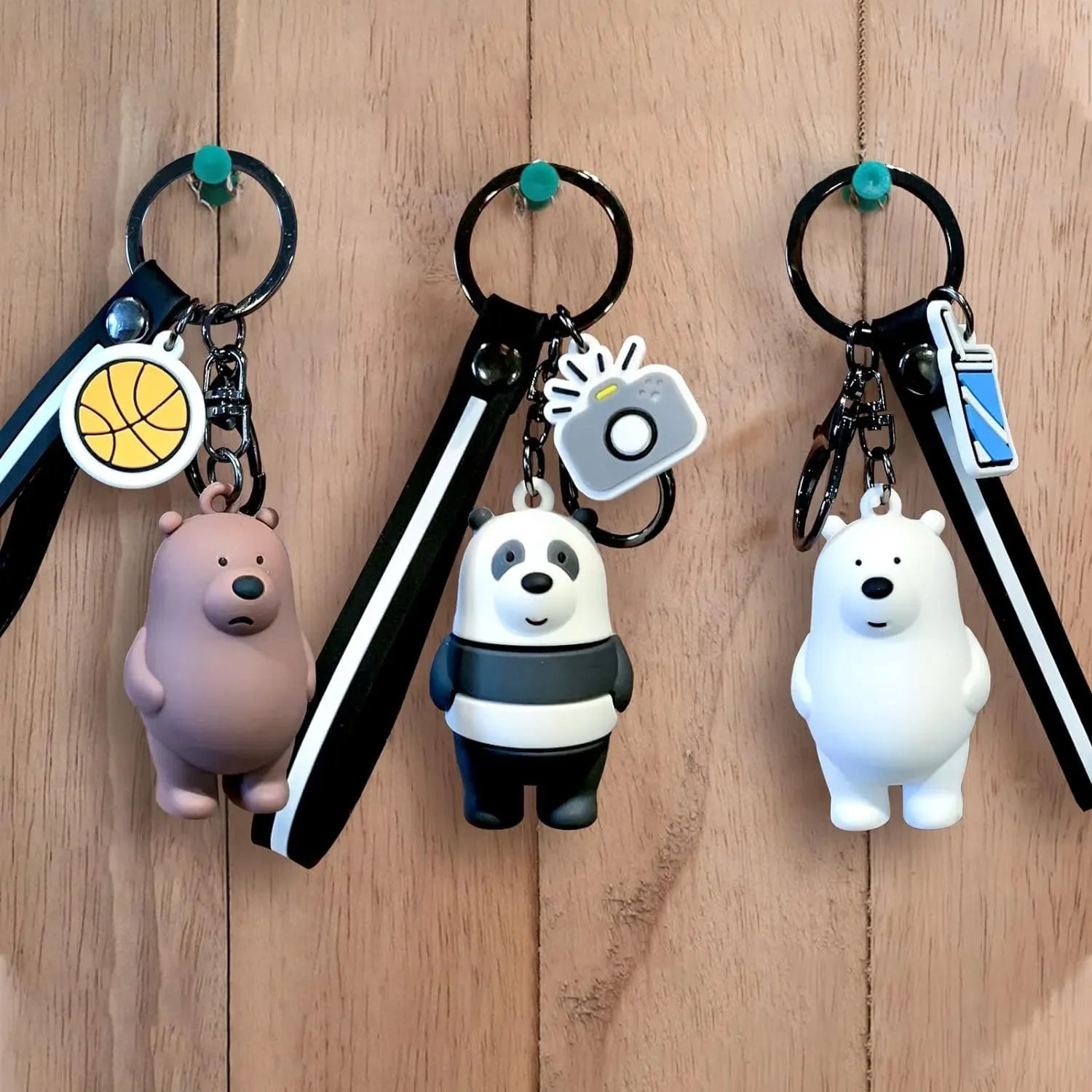We Bare Bears Zebra Stripes Keychain