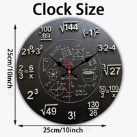 Quantum Dimension Mathematical Wooden Wall Clock