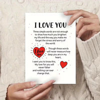 Deeply Heartfelt I Love You Romantic Verse Card