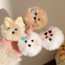 Furry Trendsetter Pup Plush Keychain