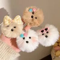 Furry Trendsetter Pup Plush Keychain
