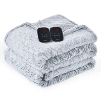 Velvet Warmth Dual-Control Heated Blanket