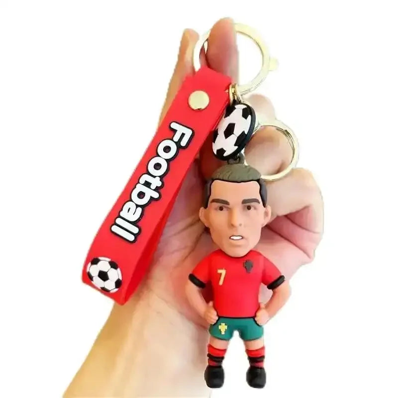 Star Studded Lineup Footballer Keychain