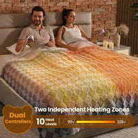 Velvet Warmth Dual-Control Heated Blanket