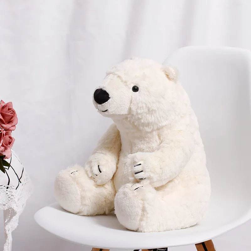 Arctic Solace Snowy Polar Bear Plush (35 cm)