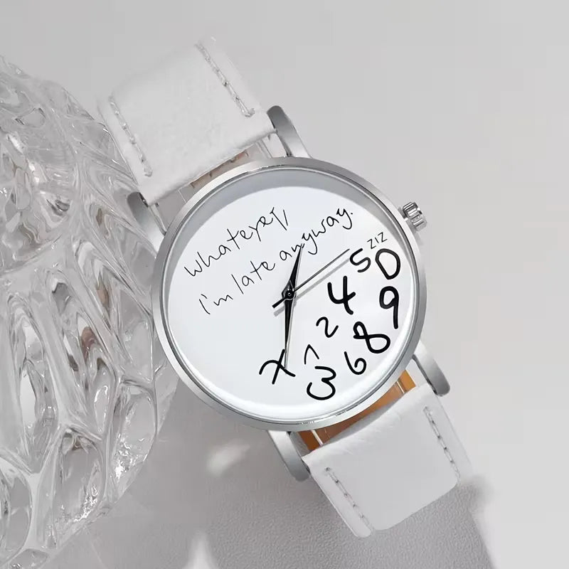 Whatever I'm Late Anyway Jumbled Numeric Watch