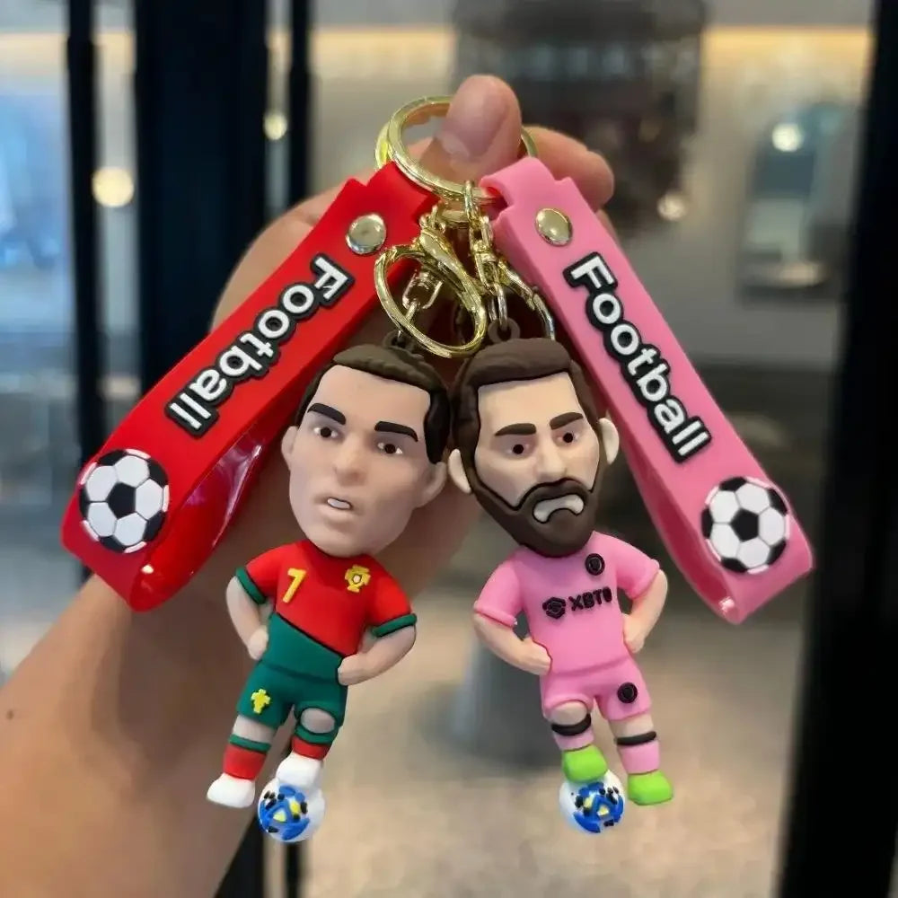 سلسلة مفاتيح مرصعة بنجوم كرة القدم 