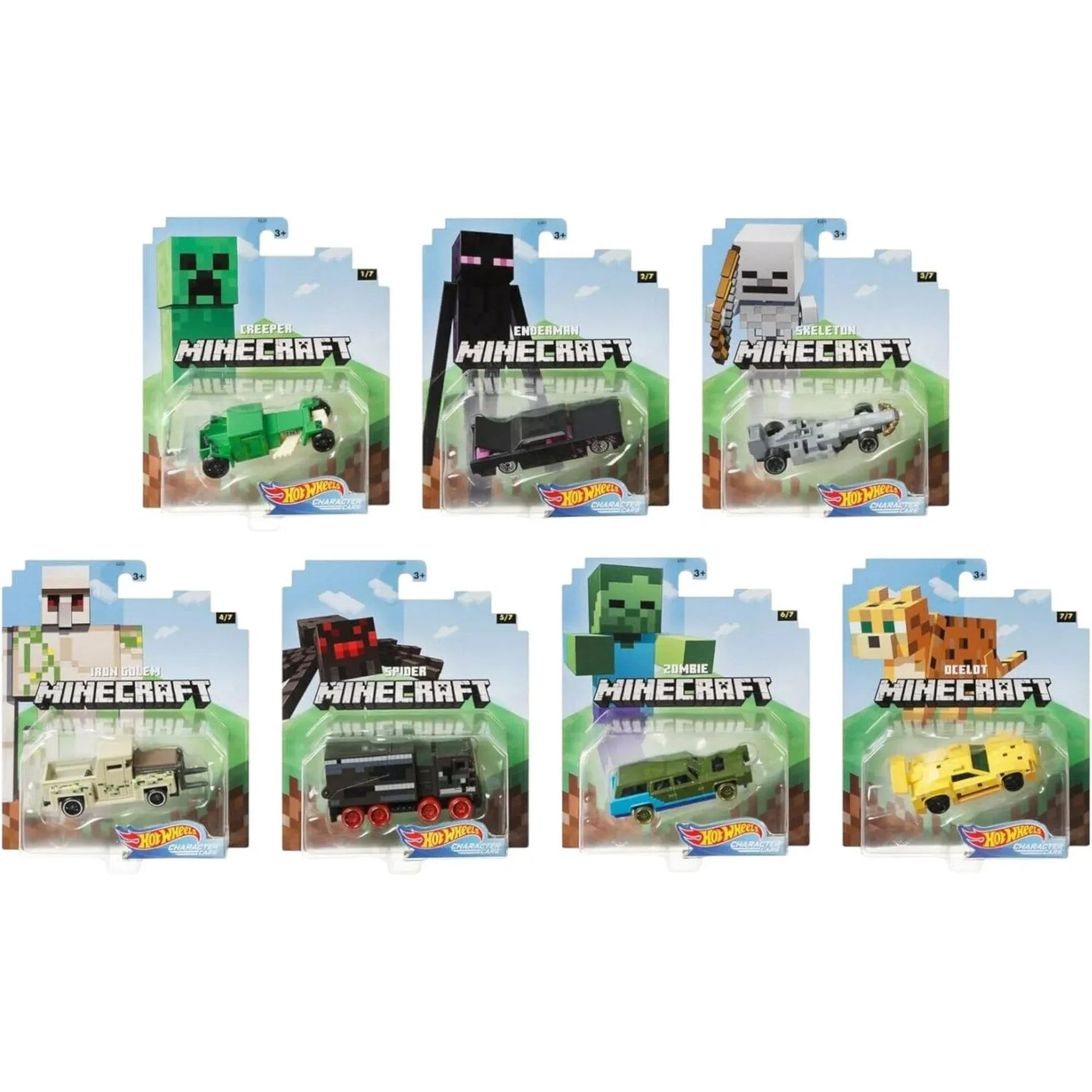 Hot Wheelz 2020 Minecraft Character Cars