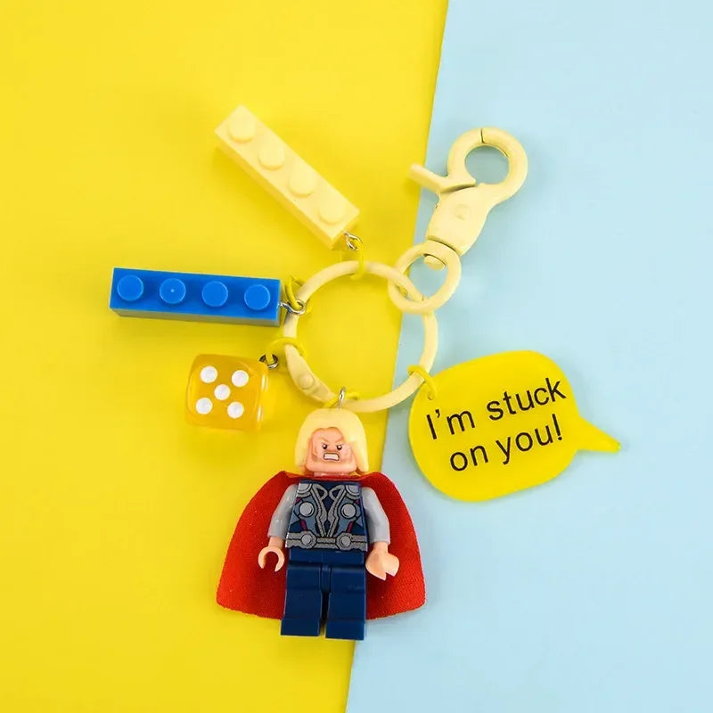 Brick Brigade Hero Blocks Keychain