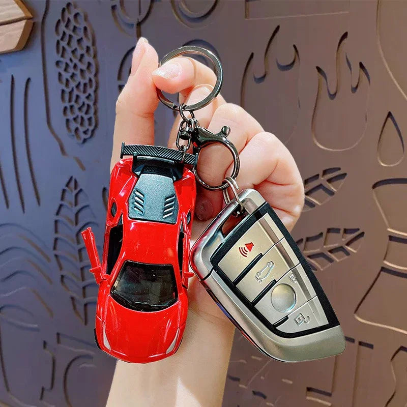 Pullback Die-cast Sports Car Keychain