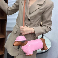 Berry-Sweet Raincoat Dachshund Crossbody Bag
