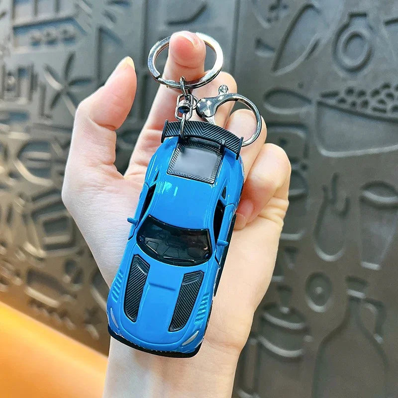 Pullback Die-cast Sports Car Keychain