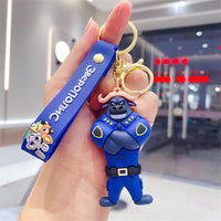 Zootopia 3D Silicone Figure Wristlet Keychain