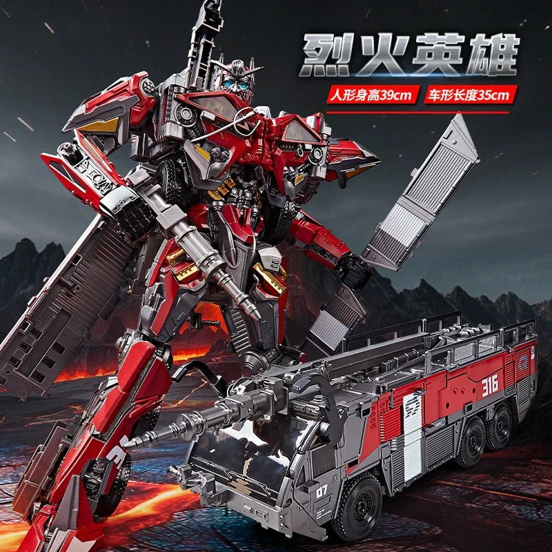 Trans4mers Red Fire Truck Prime Figure (30 cm)