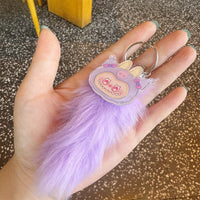 Labubu Fur Tail Charm Keychain