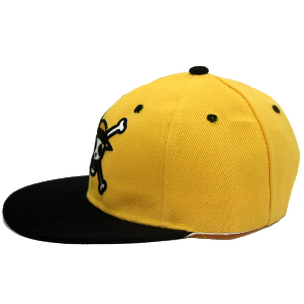 One Piece Pirate Emblem Flat Brim Caps