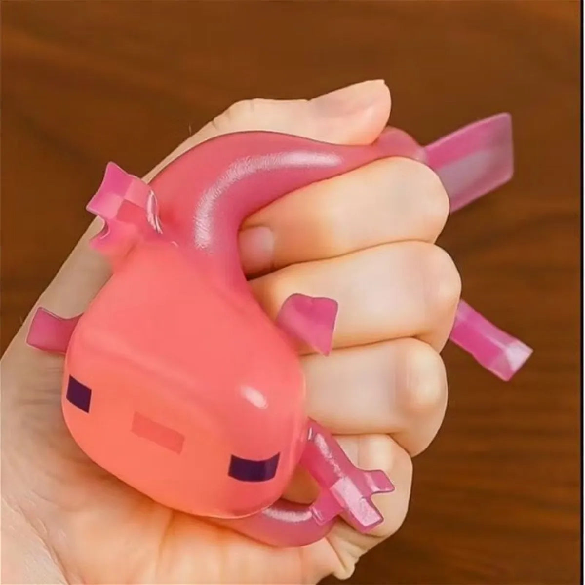 Translucent Axolotl Squeezable Toy