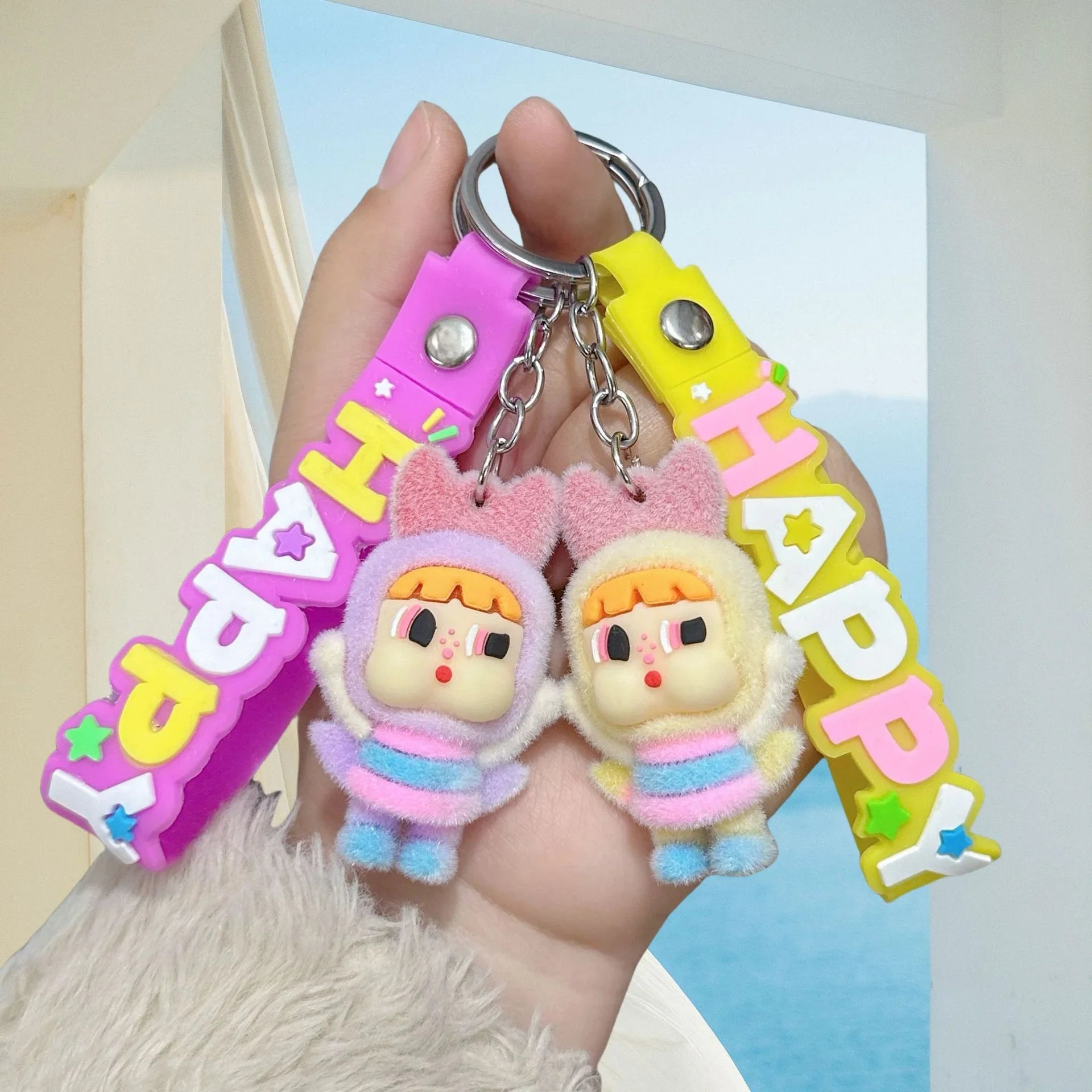Cry Baby Happy Power Keychain
