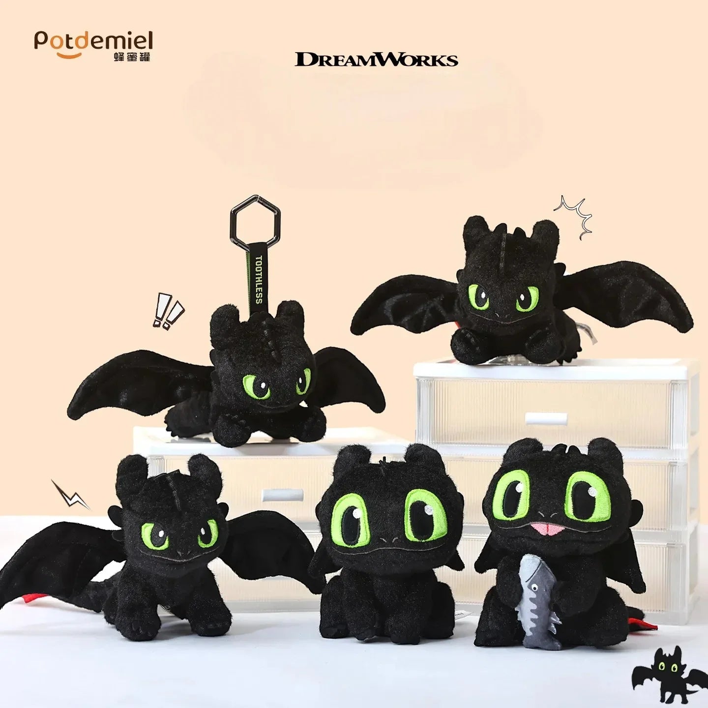 Authentic Premium HTTYD Plush Keychains