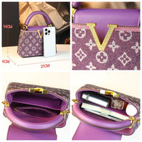 Prism Monogram Luxe Leather Satchel