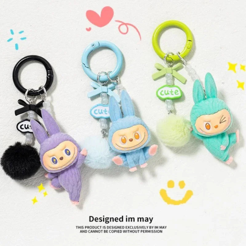 Labubu Yoga Poses Luxury Keychain