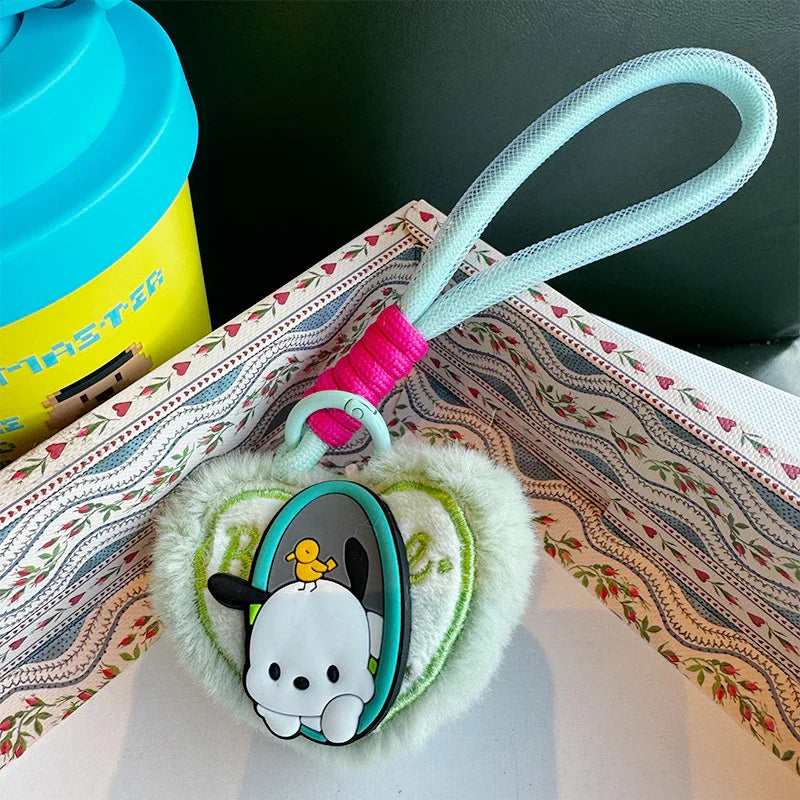 Peek-a-Boo Heart Plush Keychain