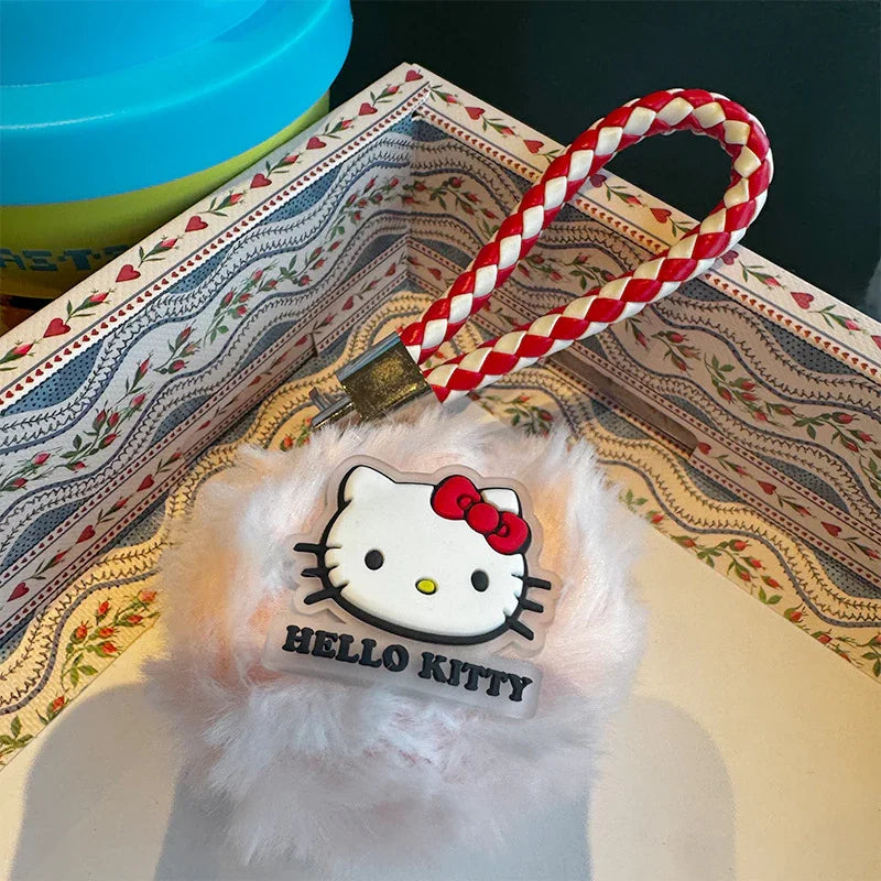 Sanrio Fluffy Pom Pom Keychain