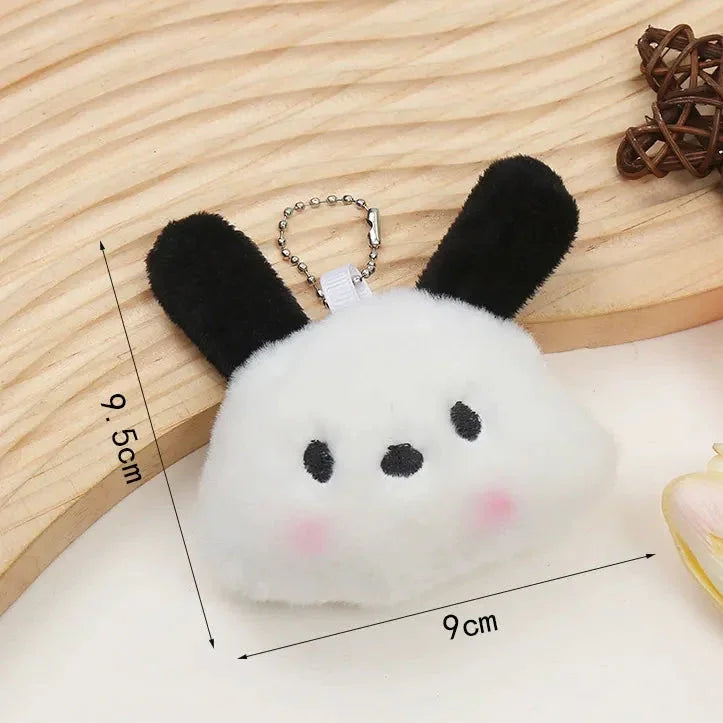 Pochacco Head Plush Keychain