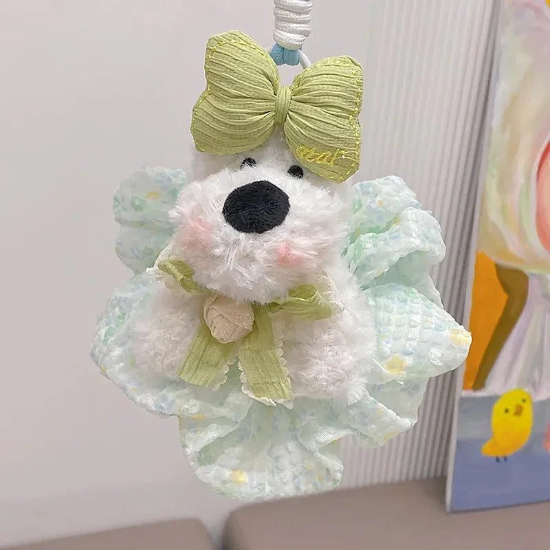 West Highland Puppy Charm Plush Keychain