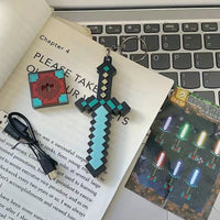 Minecraft Color-Changing Diamond Sword LED Keychain