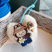 Labubu Heart Pulse Soft Keychain