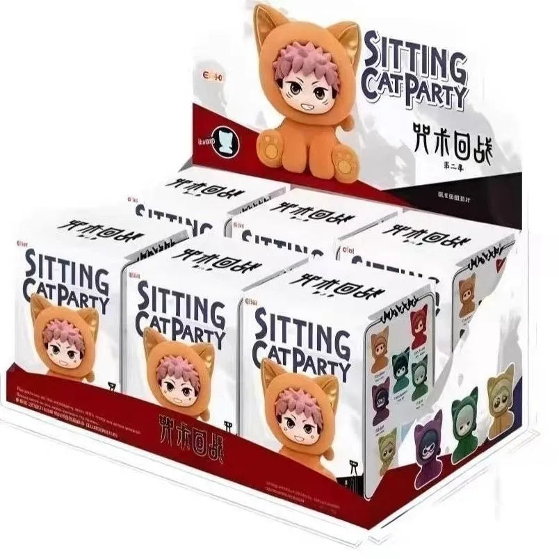 Jujutsu Kaisen Season 2 Cat Sit Party Plush Keychain
