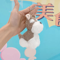 Sophisticated Schnauzer Dog Keychain