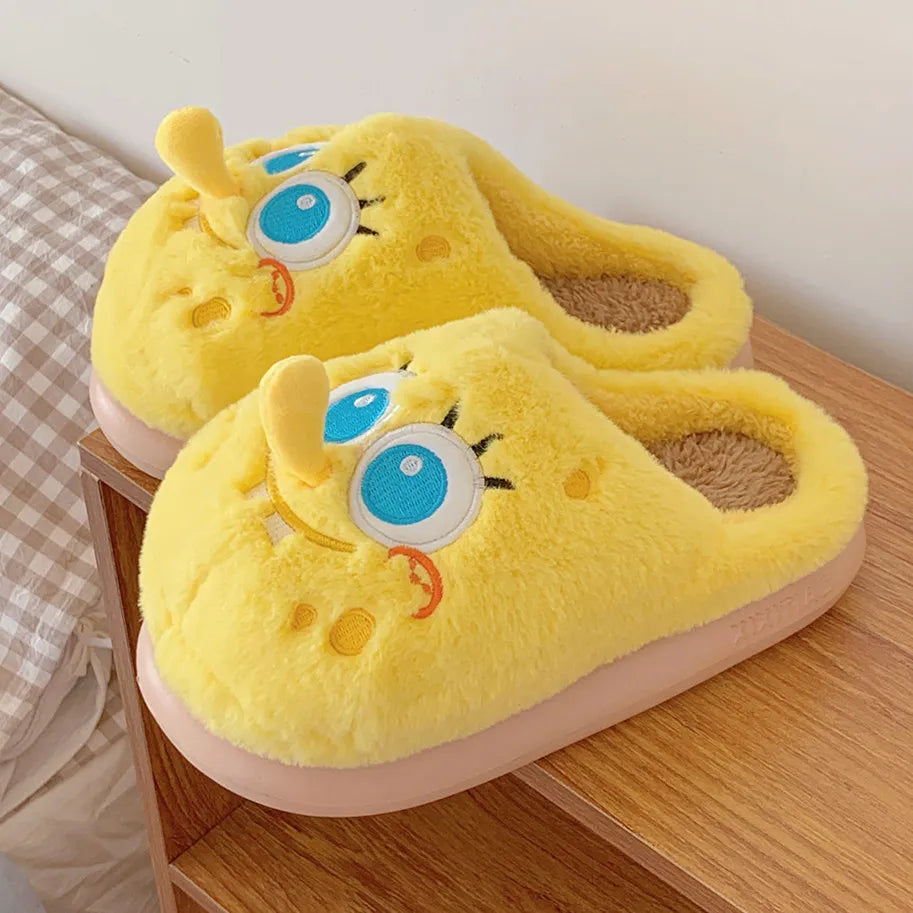 SpongeBob SquarePants Plush Fleece Slippers