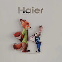 Zootopia Nick & Judy Acrylic Refrigerator Magnets