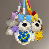 West Highland Floral Gift Plush Keychain
