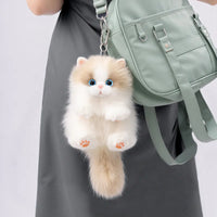Ultra Fluffy Realistic Kitten Plush Keychain