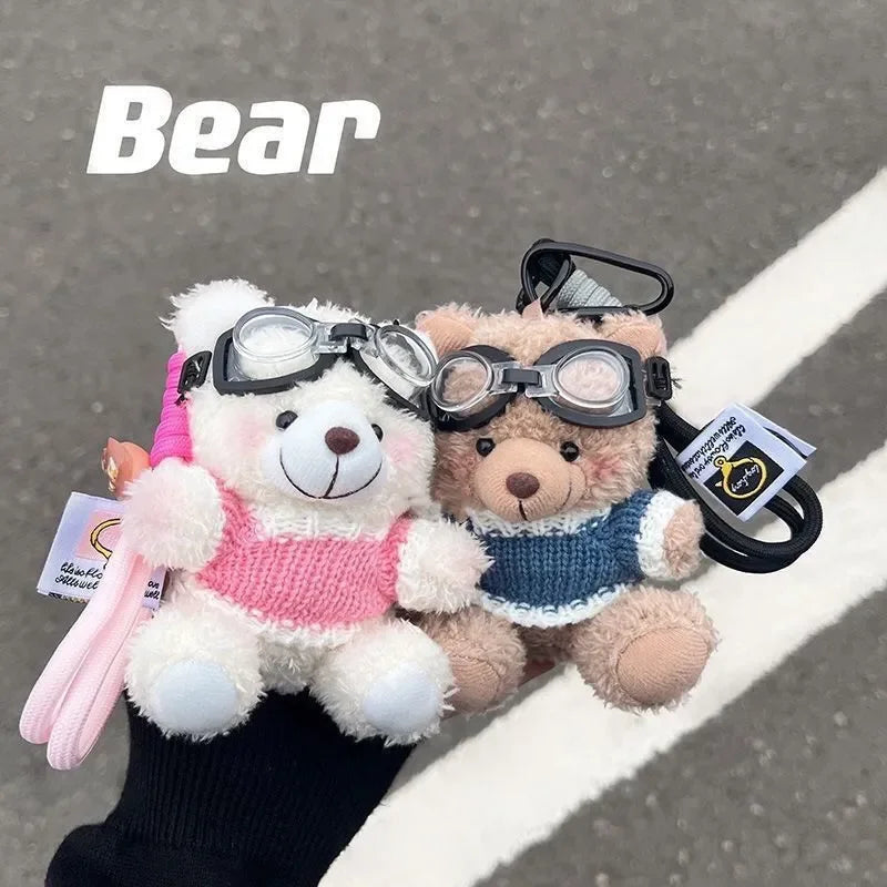 Flight Friend Pilot Bear Plush Keychain