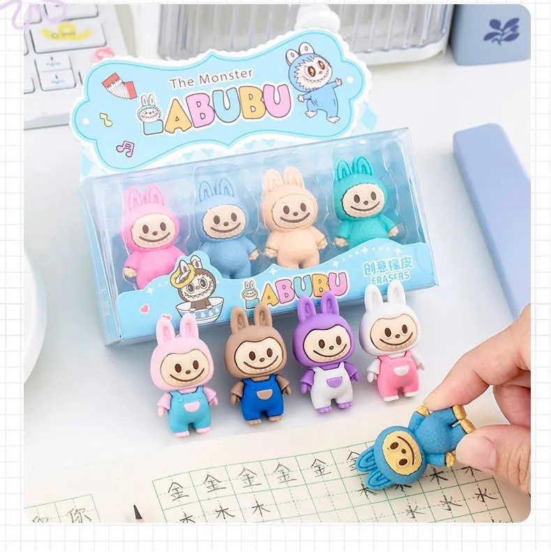 Standing Labubu Premium Erasers (Set of 4)