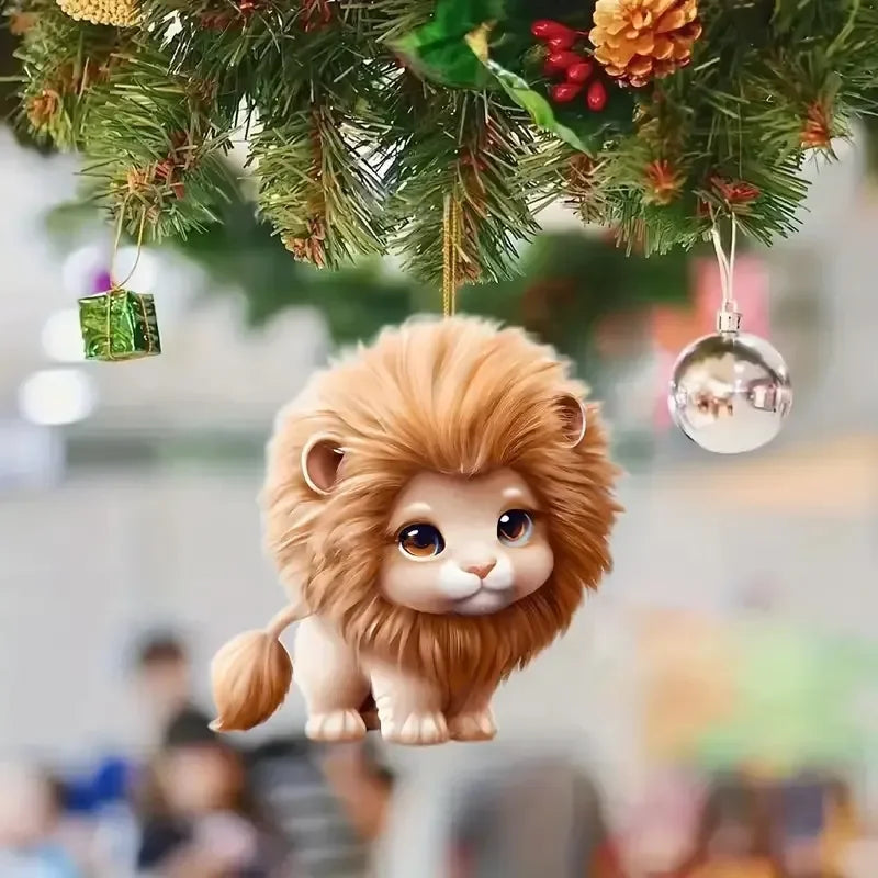 Cute Mane Lion Acrylic Keychain