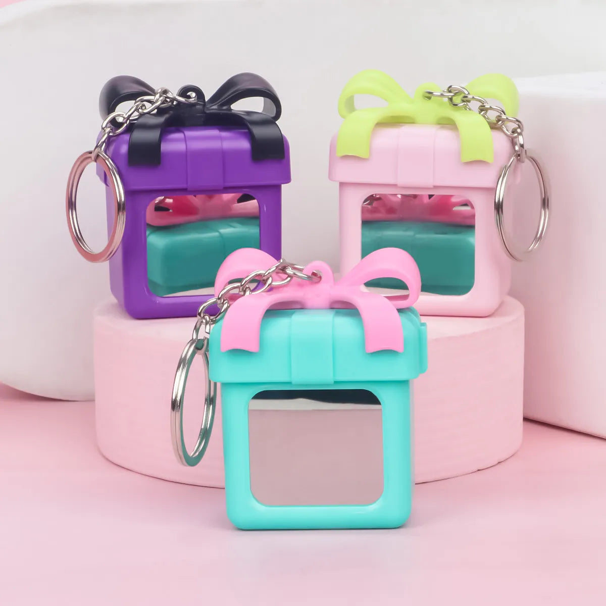 Luminous Gift Box Gummy Bear LED Keychain