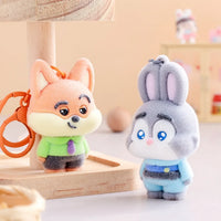Zootropolis Flocked Detective Duo Keychain