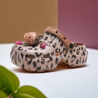 Hello Kitty Leopard Print Casual Comfortable Clogs